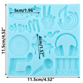Music Note Fondant Mold Musical Instrument Chocolate Silicone Mold