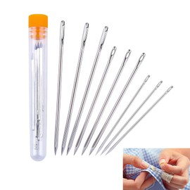 9 Pieces Sewing Needles, Needles Sewing, Embroidery Needles Children, Sewing Needles with Large Eye, Large Sewing Needle, Darning Needles, Darning Needles with Large Eye, for Wool, Hand Sewing Leather