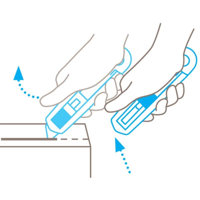 Martor 120700.02" Secunorm Profi25 MDP Cutter, Silver/Blue