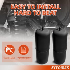 ZYFONLIX Air Spring Bag Suspension Kit Compatible with 2009-2023 RAM 1500 Pickups, RAM 1500 Classic Pickups OEM Number Replace 60818HD Up to 2,100 lbs of load-leveling capabilities