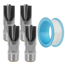 3 Pcs Pig Nipple Waterer for Barrel Kit Stainless Steel Pig Drinker Feeder with Brass Water Tank Connector Kit Automatic Pig Waterer System for Hog Goat Sows Piglets with 4M Tape (3 Pig Drinker)