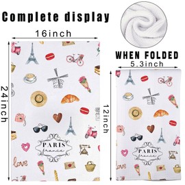 MYSOMY Paris Kitchen Towels Paris Kitchen Decor Paris Dish Towels Paris Gifts For Women Paris Trip Gift (PARIS UK)
