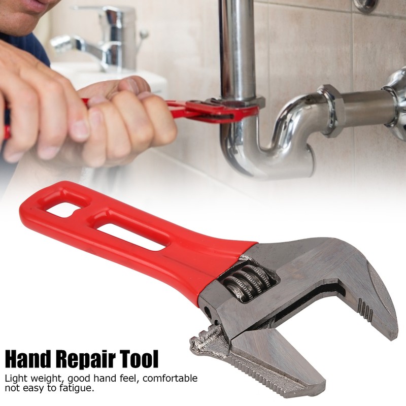 34mm Wide Jaw Adjustable Wrench Dual Purpose Portable Pipe Spanner