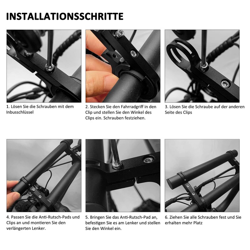 Bicycle Handlebar Extension, 30 cm Handlebar Extension Bicycle with Screwdriver,
