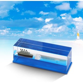 ZYEKIU Cruise Ship Fluid Drift Bottle Unsinkable Boat in a Box