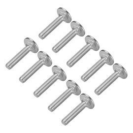 uxcell Carriage Bolts, Neck Carriage Bolt, Round Head Square Neck 304 Stainless Steel M6x30mm 15pcs