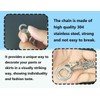 KAPSING Wallet Chain, Stainless Steel Key Chain with Carabiner, Long