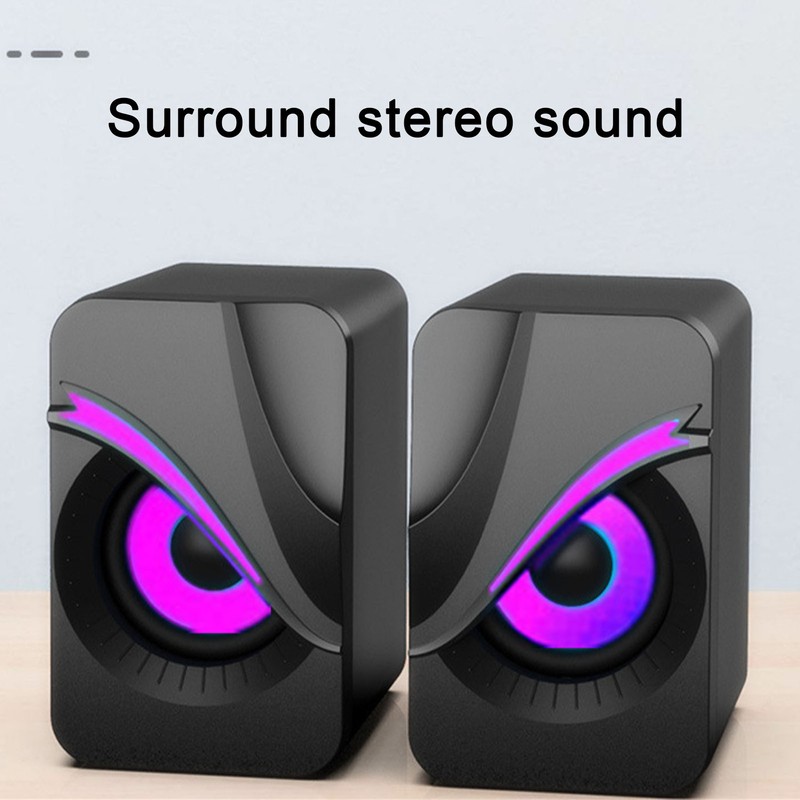 Computer Speaker USB Powered Wired Volume Control Mini Desktop Speaker