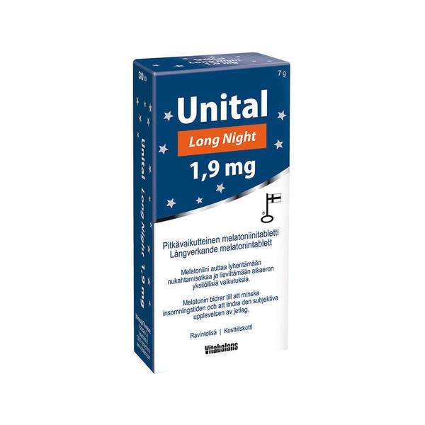 Vitabalans Unital Melatonin Long Night 1,9 mg, 60 tabl