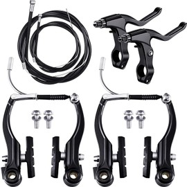LNGJIN Bicycle V Brake Set, Bicycle Brake Set, Front Rear V Brake, V Brake Bicycle Set, V Type Bicycle Brakes, V Brake, for MTB, Mountain, Road Bike, Folding Bike, Hybrid Bicycle
