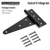 HILLMASTER 6 Inch T-Strap Heavy Duty Shed Door Hinges Gate