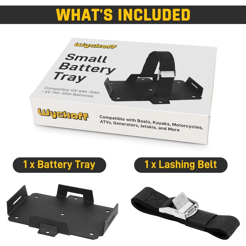 Wyckoff Small Battery Tray Fit 12V-6V / 6AH 7AH 8AH