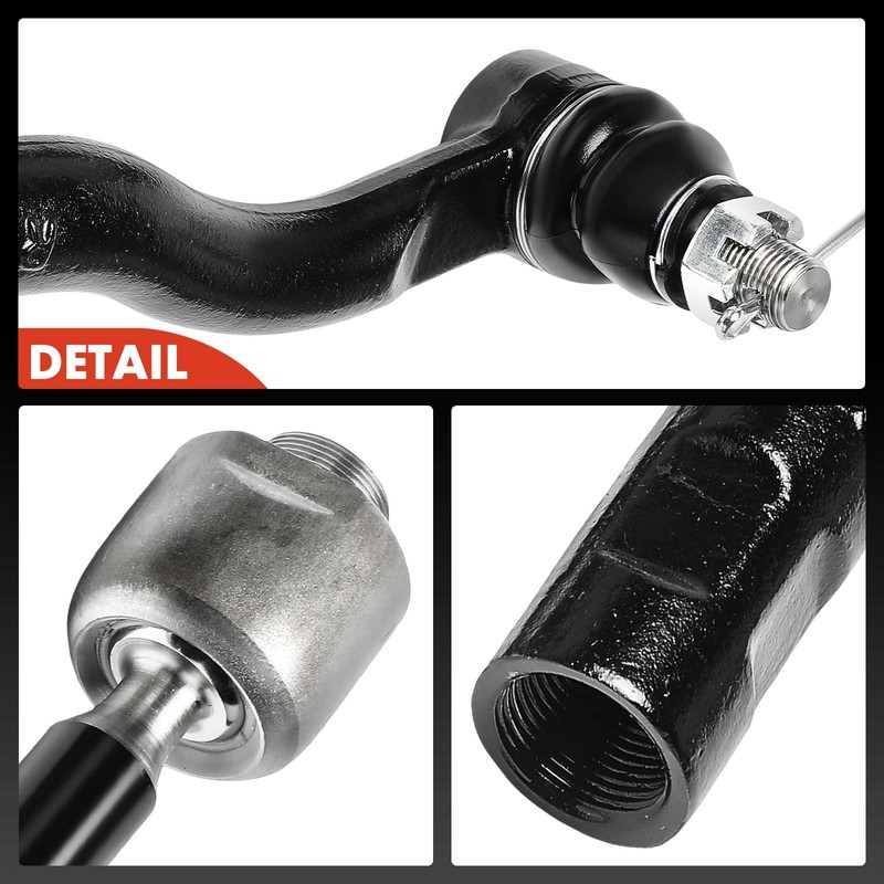 A-Premium Set of 4, Front Inner and Outer Tie Rod