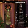 PUHONG (New Christmas Ladder Lights, 4.6ft Christmas Lights with Star