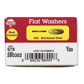 Hillman Yellow Dichromate Steel 5/16 in. USS Flat Washer 100 pk