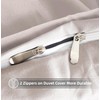 MOHAP Warm Bedding Double Duvet Cover Set 3 PCS Plain