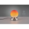 lightling Pekka Table Lamp with Base Matte Nickel Metal Glass