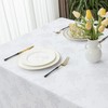 Romanstile Jacquard Rectangle Tablecloth, Waterproof Elegant Damask Rose Pattern Table