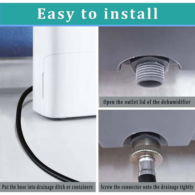 ZY-hosetube 16FT Dehumidifier Drain Hose with 3/4” FHT Brass Rustproof