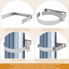 Zonon Silver 1 Pcs Adjustable Wall Bracket for Stove Pipe(8"