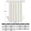 ANRODUO Fabric Shower Curtain with 12 Metal Hooks, White Cloth