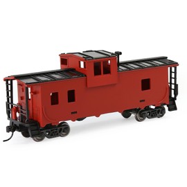 Evemodel C8763 1 Unit Painted 1:87 HO Scale 36' Wide Vision Caboose Wagons Model Railway (Brown)