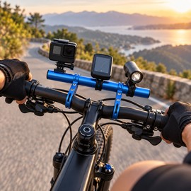 Bicycle Handlebar Extender Bracket Aluminum Alloy Accessory Mount Bar for Lights Phone Holders Bike Computers 10/20/30cm