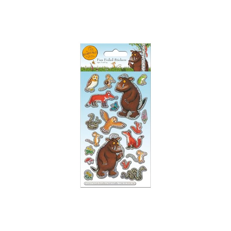 Paper Projects 01.70.06.140 The Gruffalo Sparkly Reusable Stickers, Blue, 19.5cm