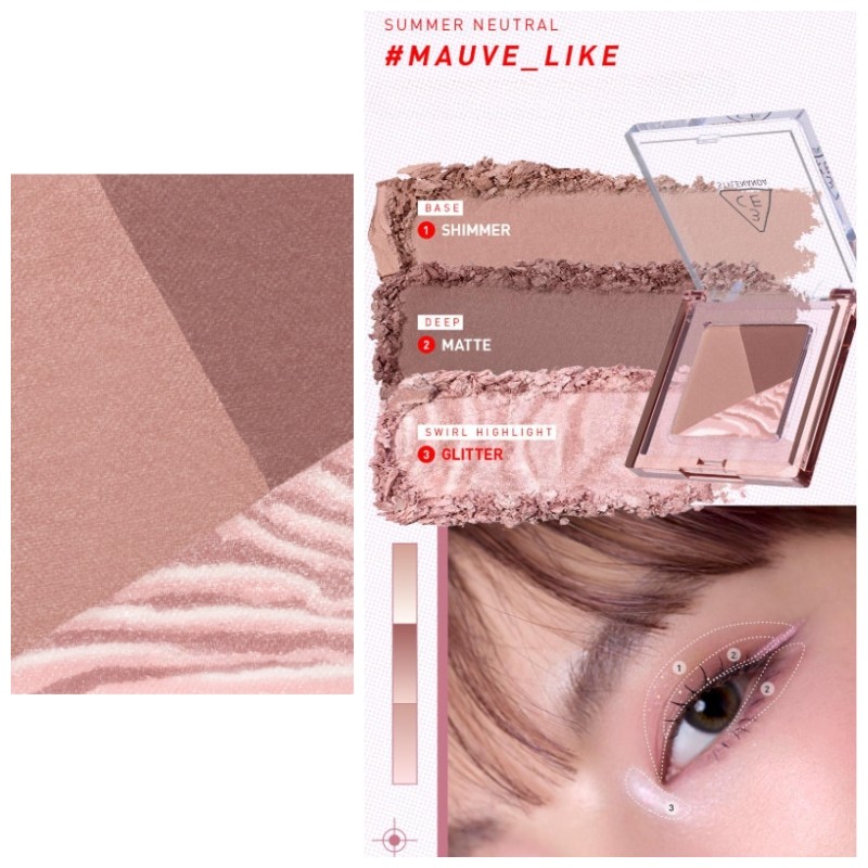 3CE Color Grid Eyeshadow 3.3g, Shade:Buttercream