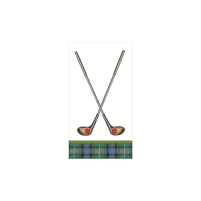 Caspari Golfing Paper Guest Towel Napkins - Two Packs of