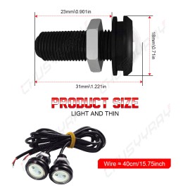 CHUSYYRAY 4pcs LED Blue Grille Lighting Kit Universal For Truck SUV Ford SVT Raptor Style