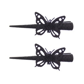 Zac's Alter Ego Pair of Glitter Butterfly Motif Long Beak/Concord Hair Clips