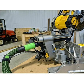 ToolCurve's Hose Adapter Compatible with Festool 27mm Hose to Dewalt Miter Saw
