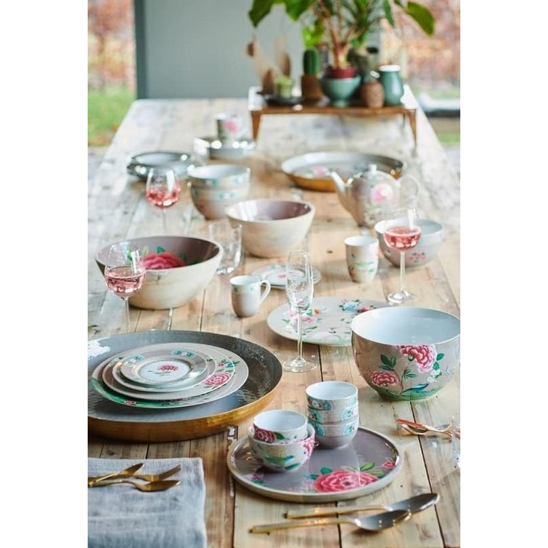 Pip Studio Set of 2 cups blushing birds, khaki, 350