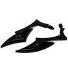 MotorToGo Mini Black Spear Style Motorcycle Mirrors Compatible for Aprilia