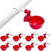 letsFix Chicken Water Cups for PVC with Tee (8 Pack),