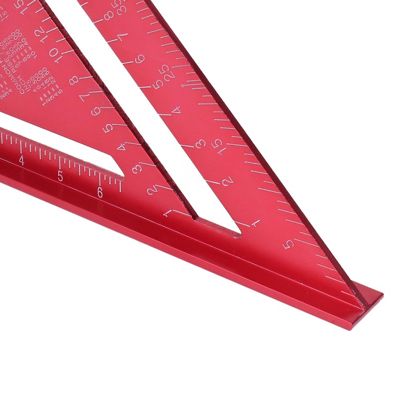 Woodworking Triangle Aluminum Alloy Red Corrosion Resistance Clear Scale Carpentry