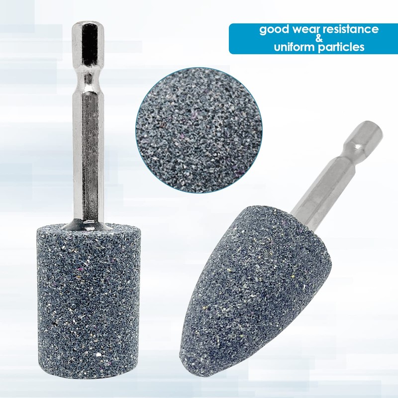 4pcs 1/4Inch Shank Rotary Grinding Stone Bits,Mounted Points Abrasive Stone