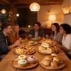 YALONG 6 Pack Acacia Wood Round Serving Boards, 12 Inch