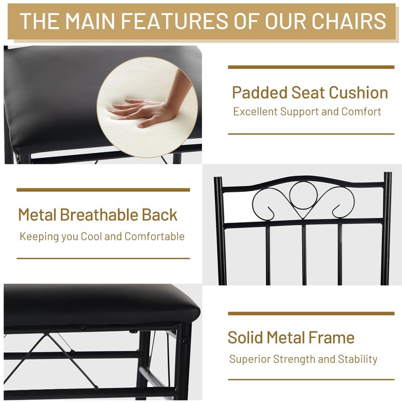 Dining Table Set for 6, Kitchen Table and Chairs for