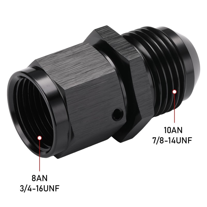 8AN Female Swivel to 10AN Male Flare Expander Fitting Adapter