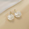 Seashell Pearl Clip-On Earrings for Women Non-Piercing Beach Jewelry Set
