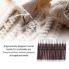 18Pcs Crochet Needle Comfortable Grip Aluminum Material Portable Sweater Needle