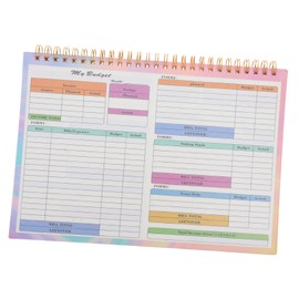 Operitacx B5 Financial Record Book Undated Weekly Budget Tracker & Expense Log Notebook for Personal Finance Management Cash Budget Binder with Spending Tracker Sheets