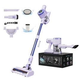 BUTY BULU Cordless Stick Vacuum Cleaner, 30KPa Handheld 2200mAh Rechargeable Battery Lightweight Small Vac Electirc Broom, 40Mins Runtime for Home Hard Floor Carpet Pet Hair Cleaning, Purple