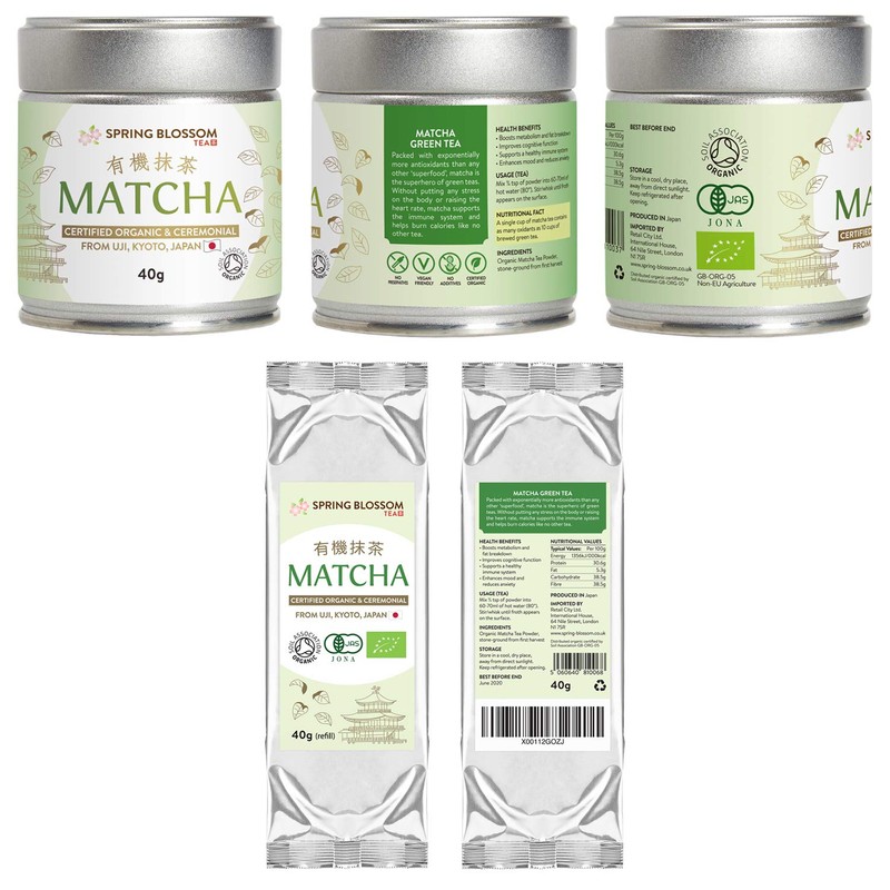 80g (40g Tin & 40g Refill) ORGANIC Matcha Green Tea