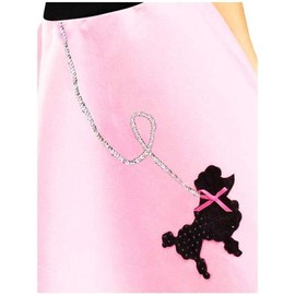 FunWorld Poodle Skirt, Pink/Black, Medium/Large 10-14 Costume