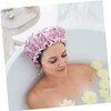 Vaguelly 2pcs Flamingo Shower Caps for Women Stylish Bathing Hair