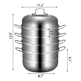 Vevor Olla De Vapor 5 Niveles Vapor De Alimentos Calefacción
