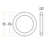 sourcing map Nitrile Rubber O-Ring Metric Seal Rubber Sealing Ring
